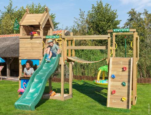Jungle Resort | Stelzenhaus mit Rutsche & Wackelbrücke